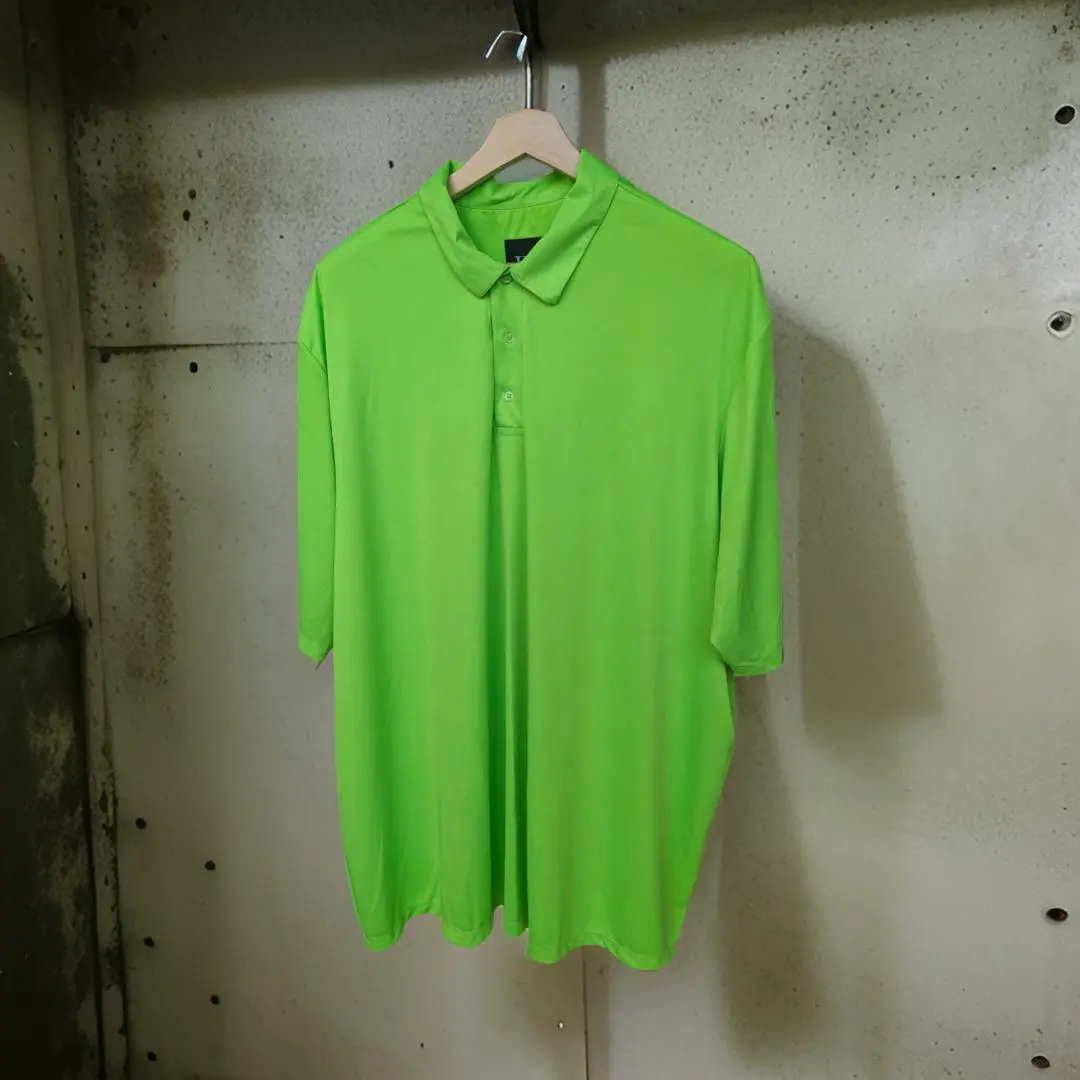 Neon Green Polo Neck Dri-fit Tshirt - Image 3