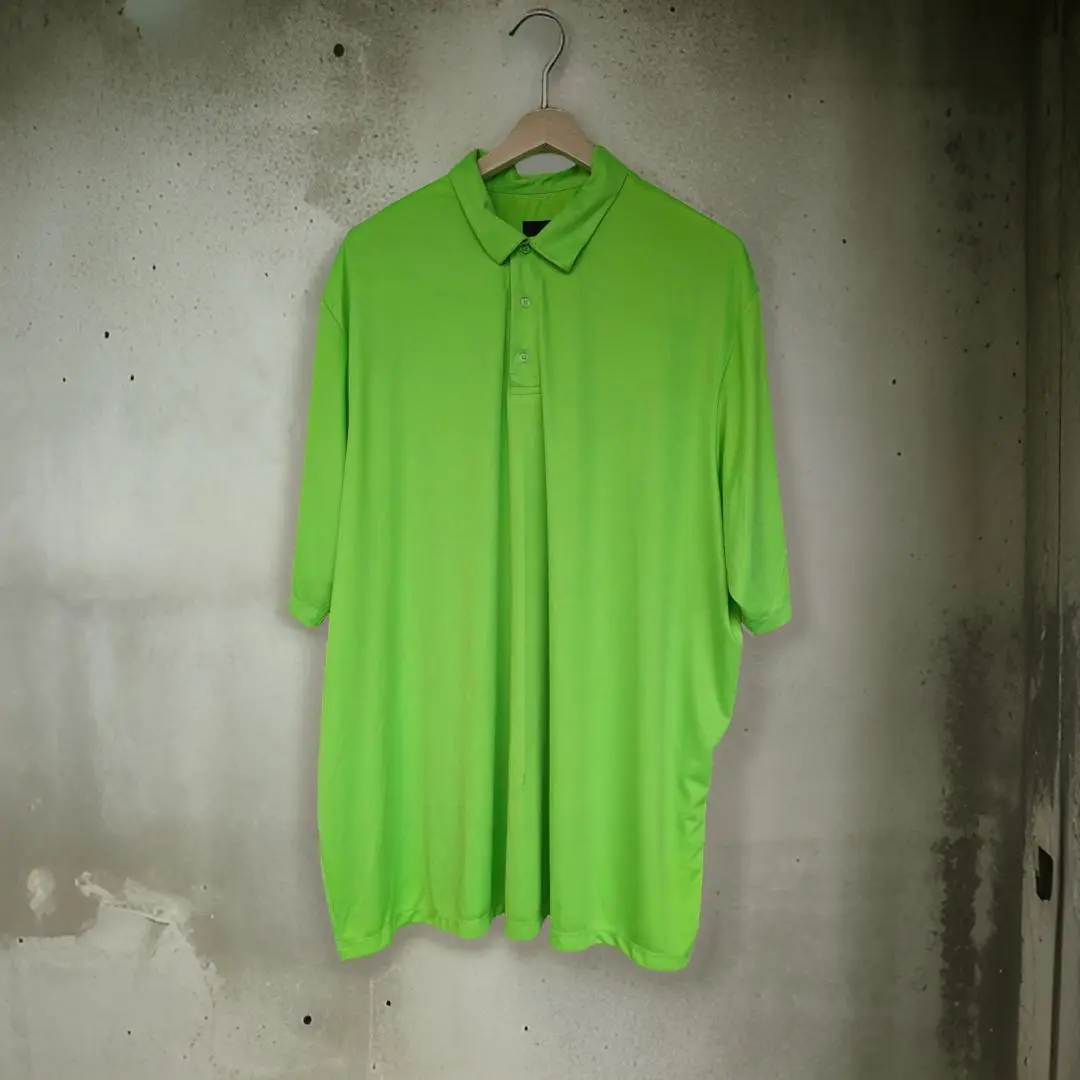 Neon Green Polo Neck Dri-fit Tshirt - Image 4
