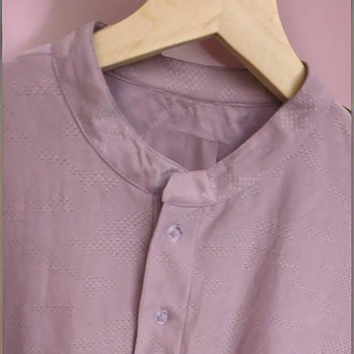 Periwinkle Mandarin Neck Dri-fit Tshirt - Image 3