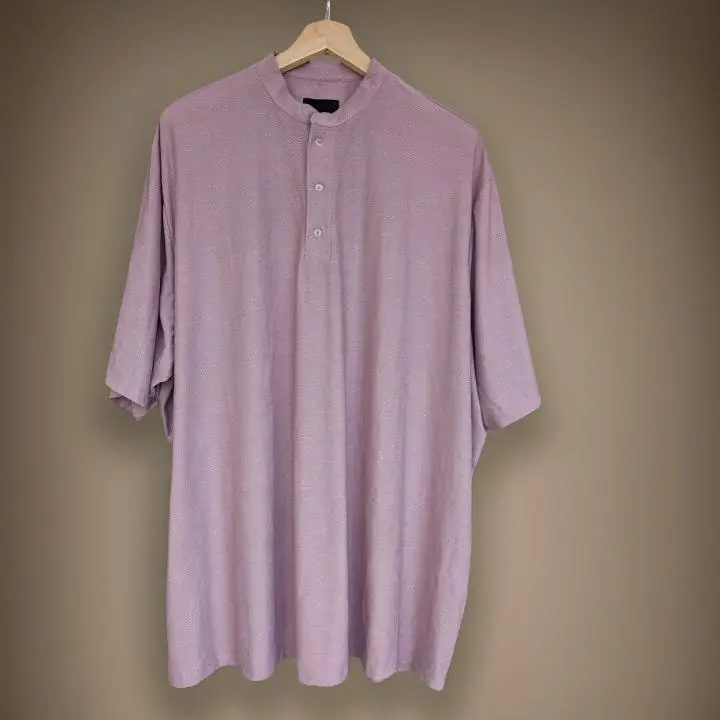 Periwinkle Mandarin Neck Dri-fit Tshirt - Image 4