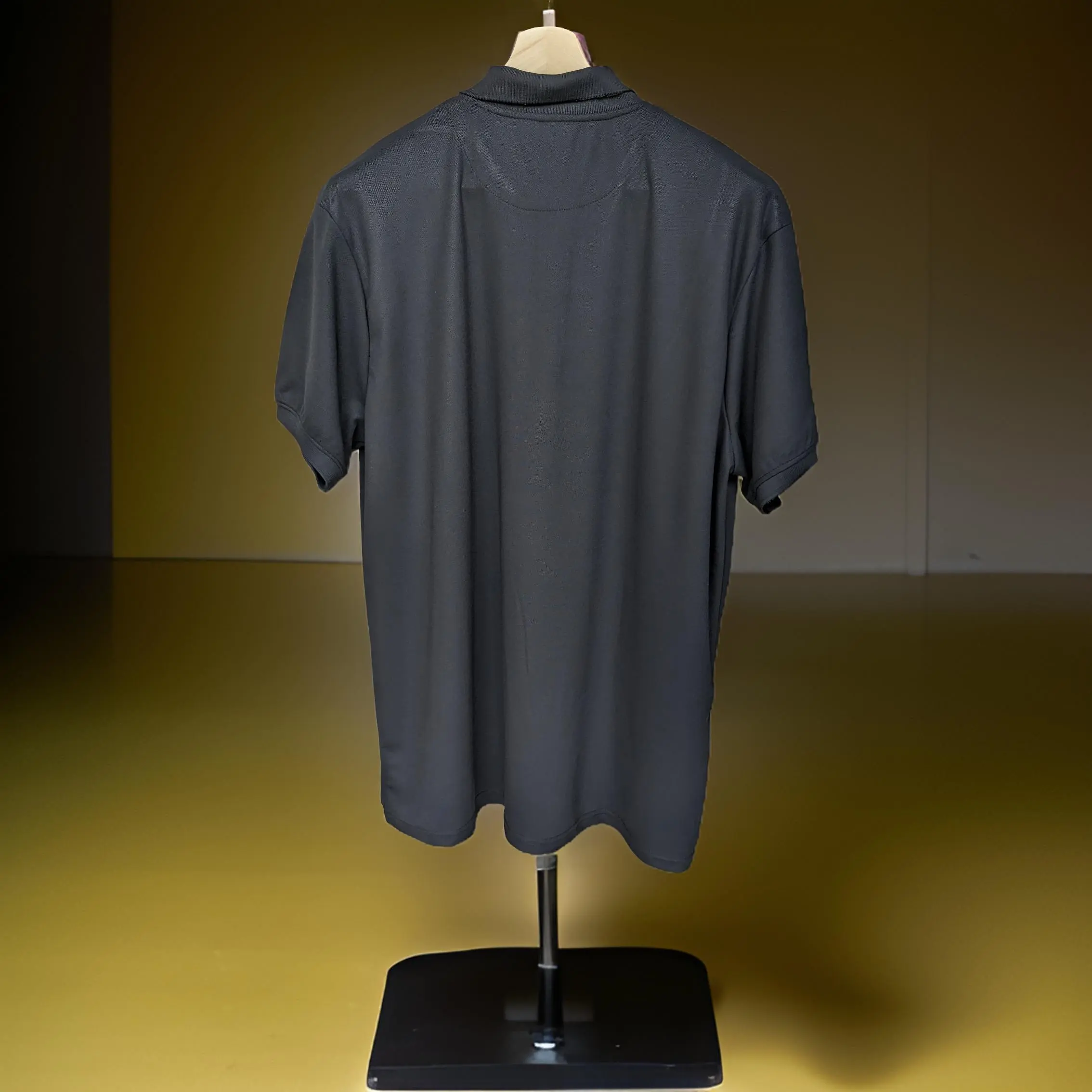 Premium Black Half Sleeves Polo Tshirt - Image 3