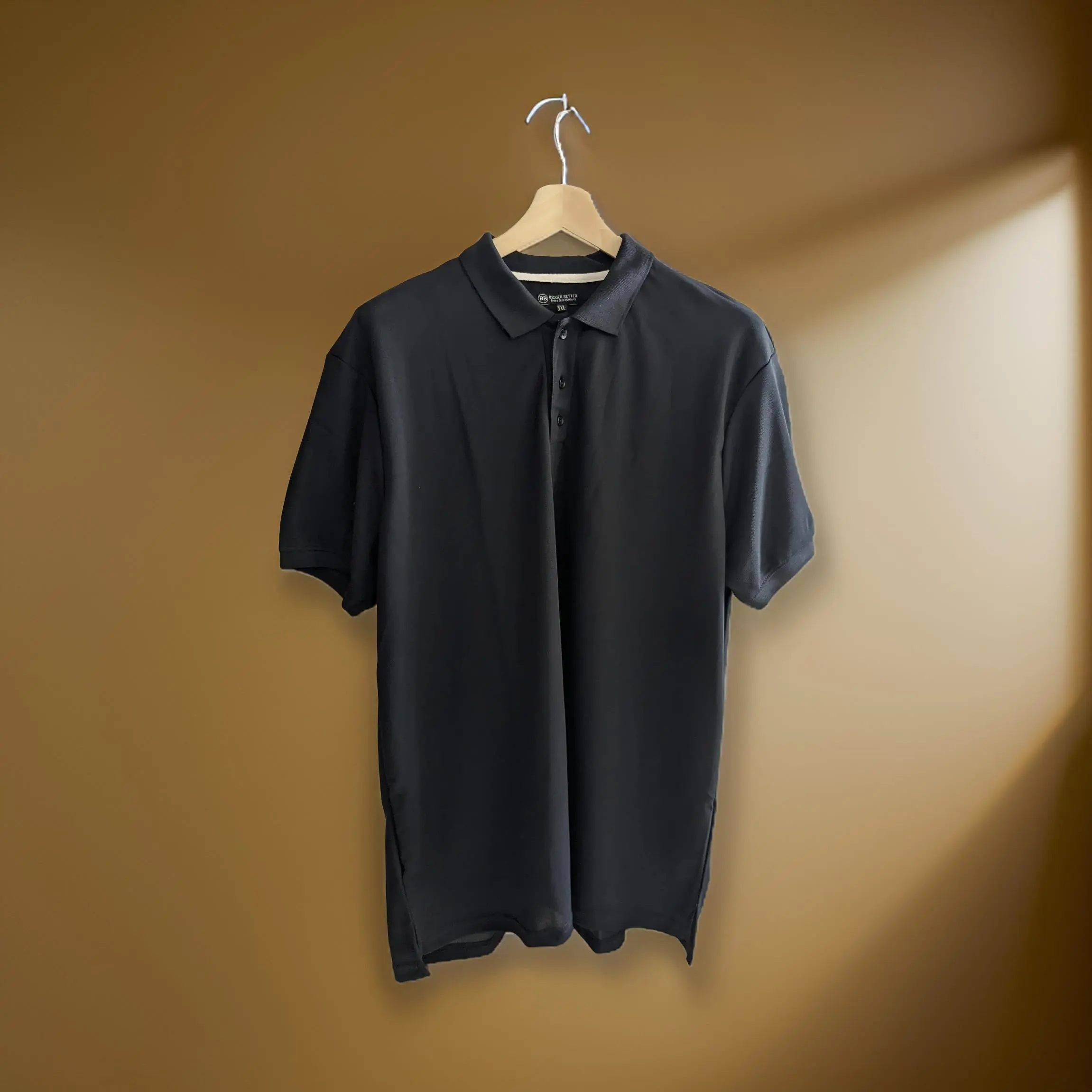 Premium Black Half Sleeves Polo Tshirt - Image 4